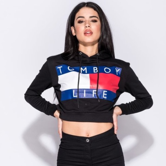 1999Maple Tops - Cropped “Tomboy Life” Hoodie